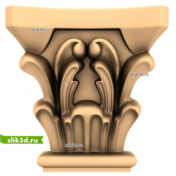 3D модель коринфской капители для ЧПУ