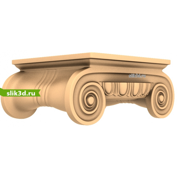 Капитель Ионического Орнамента 3D модель STL