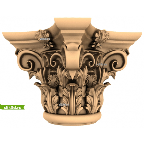 Изысканная 3D модель капители для ЧПУ