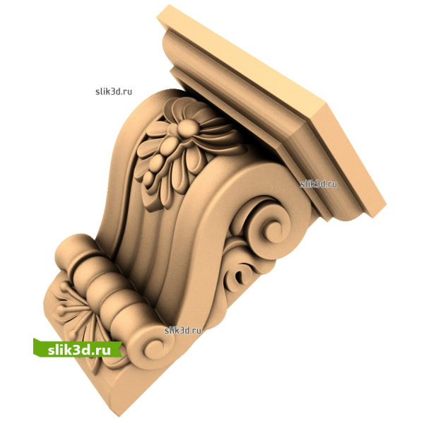 3D модель кронштейна Цветочная Симфония в формате STL для ЧПУ