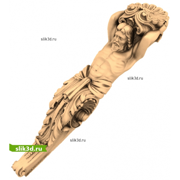 Атлант в классическом стиле 3D модель для ЧПУ