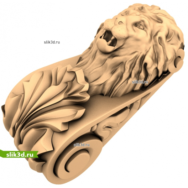 Кронштейн Лев - STL 3D модель для ЧПУ фрезера