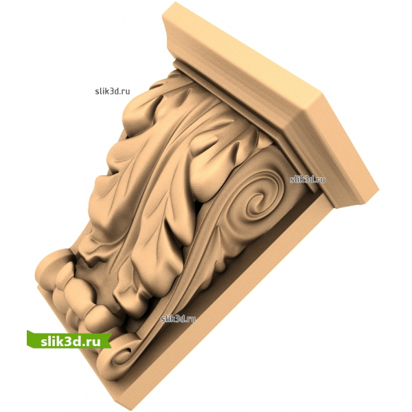 Классическая Капитель с Аккатурой - STL 3D Модель для ЧПУ