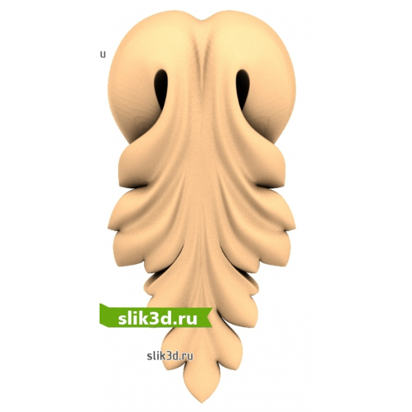 Классический акант - 3D модель для ЧПУ в формате STL