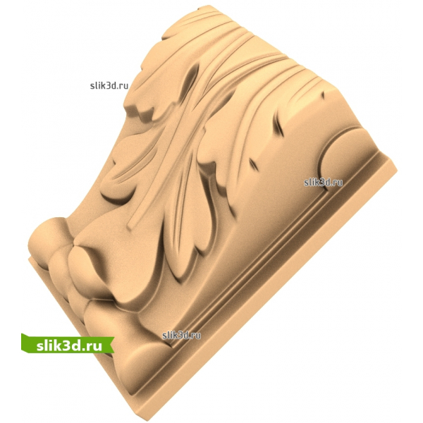 Угловой кронштейн с акантом - 3D модель STL для ЧПУ