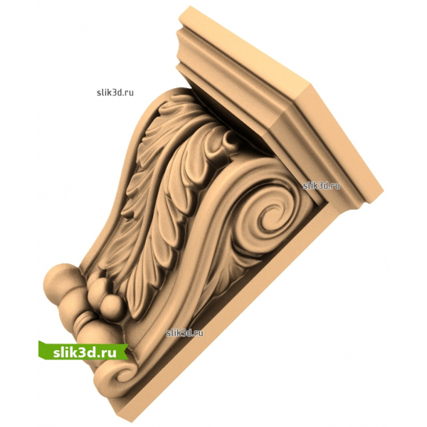 Резной Античный Кронштейн - 3D STL Модель для ЧПУ