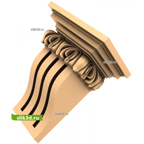 Ионический Капитель - 3D Модель STL для ЧПУ