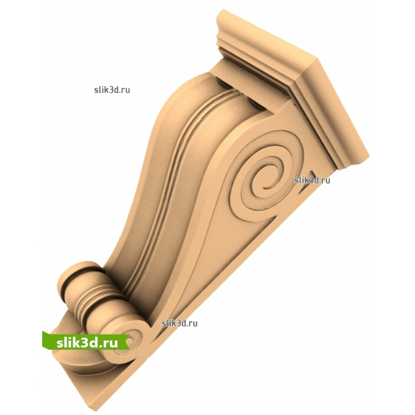 Изящный 3D кронштейн в формате STL для ЧПУ