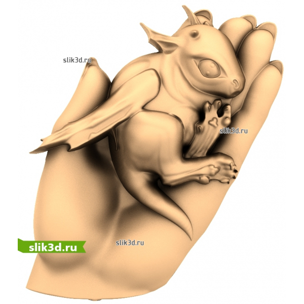 Дракончик в ладони - 3D модель в формате STL