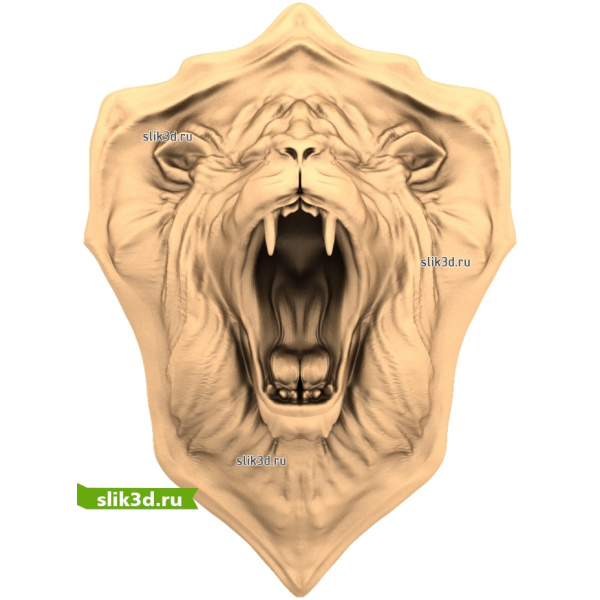 3D модель STL для ЧПУ Ревущий лев