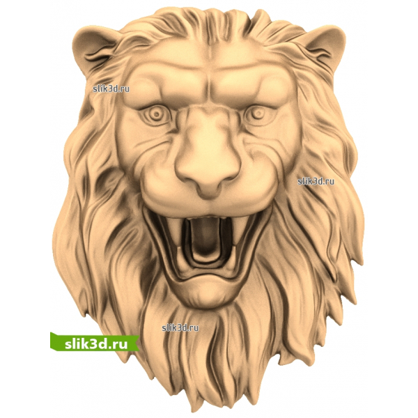 Головa Льва - 3D STL модель для ЧПУ