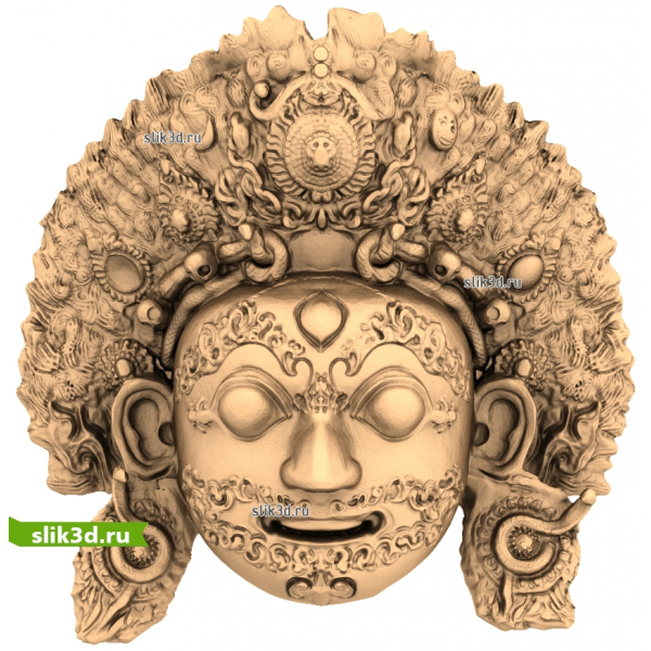 Легендарная Маска Бхараты - 3D STL Модель для ЧПУ