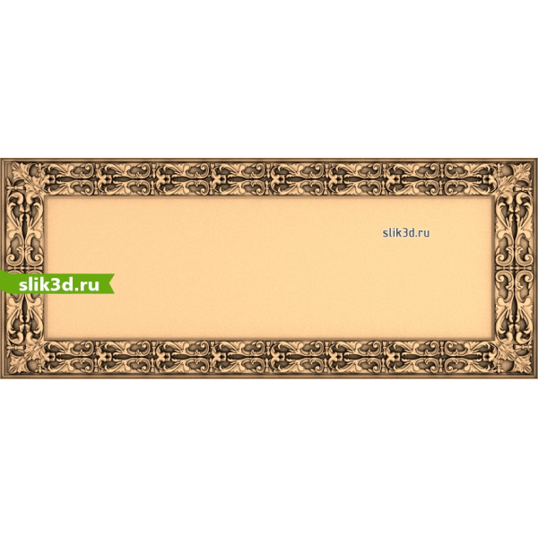 Классическая рамка с акантовыми завитками в формате STL
