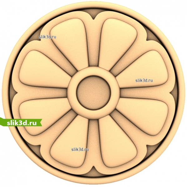 Розетка Цветочный Блеск - 3D модель STL для ЧПУ