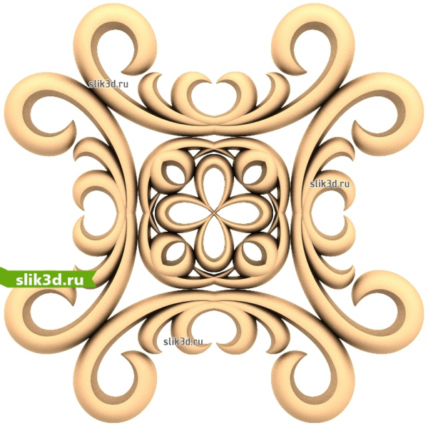 Декоративная розетка - STL 3D модель для ЧПУ