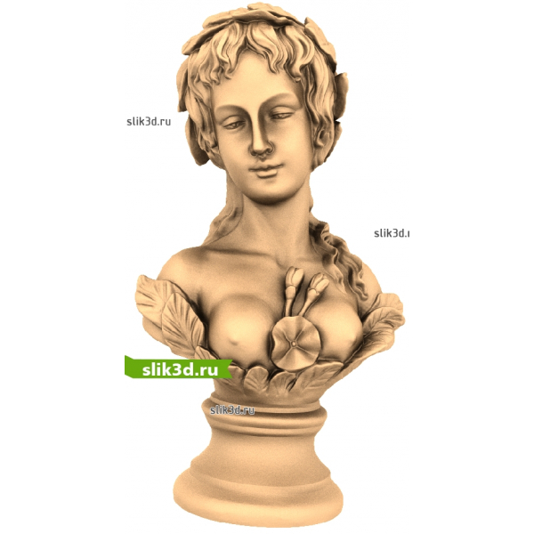 Бюст Элегантная Грация 3D модель для ЧПУ
