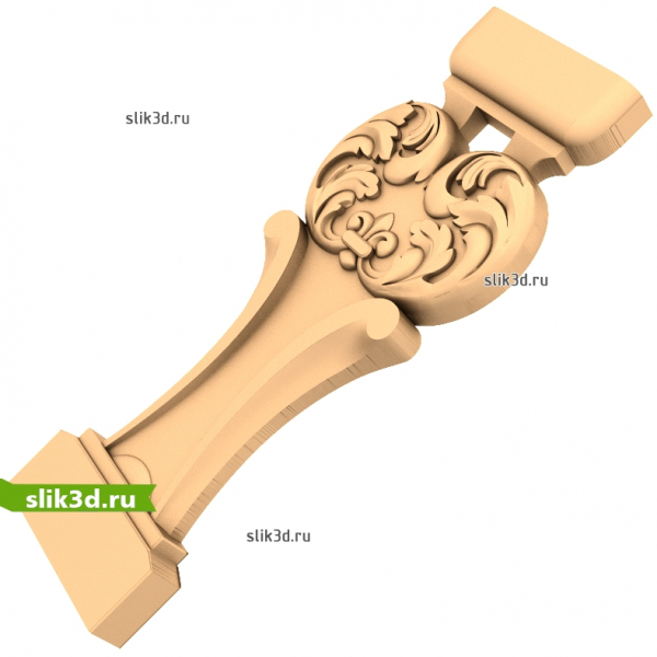 Декоративный кронштейн Барокко - 3D модель для ЧПУ
