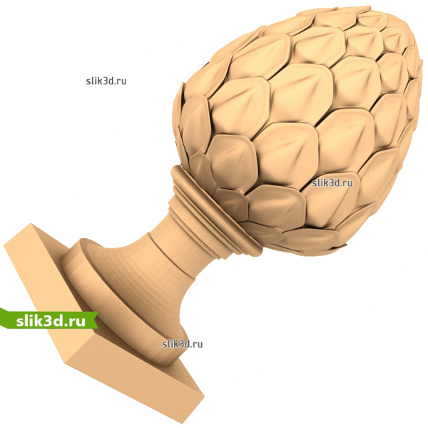 3D модель Арт-Декор Ананас STL для ЧПУ