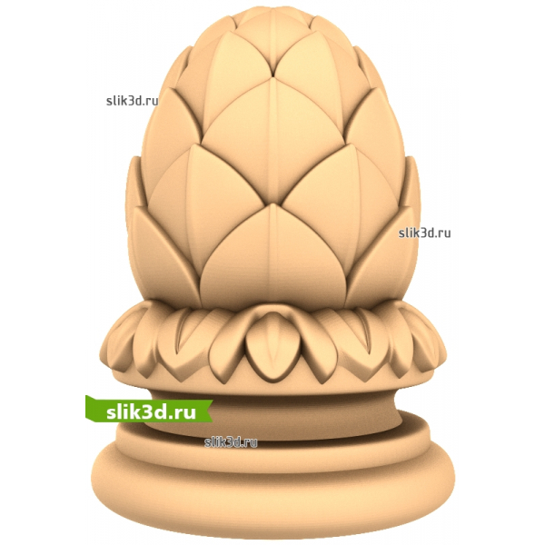Орнаментальная Почка - 3D модель для ЧПУ станка