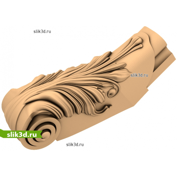 Декоративный кронштейн Вихрь арабесок - STL 3D модель для ЧПУ