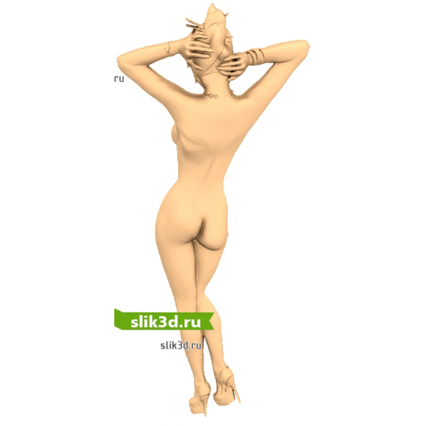 Элегантная женская фигура - 3D модель для ЧПУ