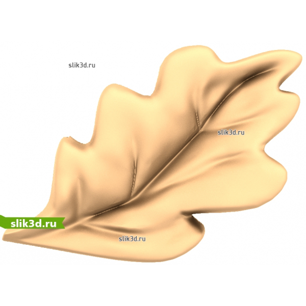 Дубовый Лист - STL 3D модель для ЧПУ