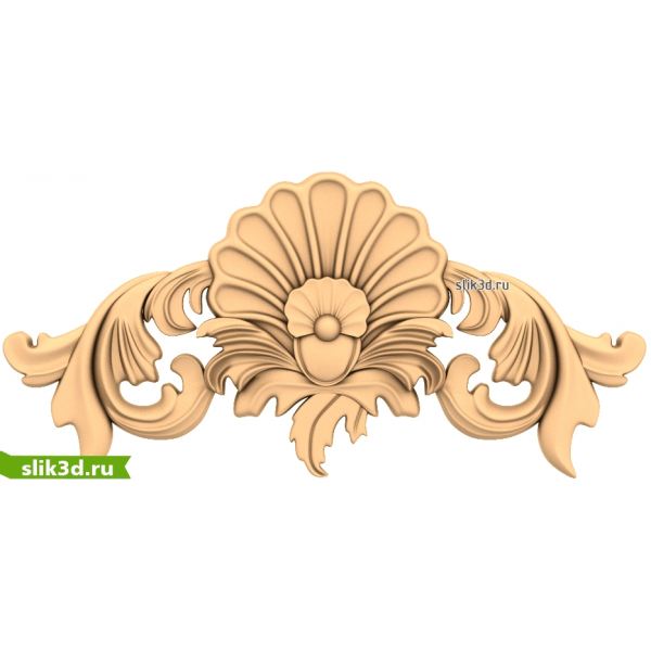Декоративный элемент в стиле барокко - 3D модель для ЧПУ