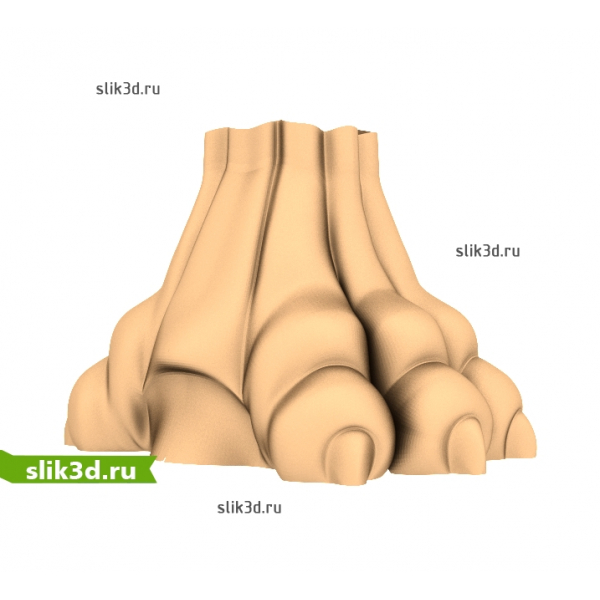 3D модель Ножка Львиная Лапа для ЧПУ в формате STL