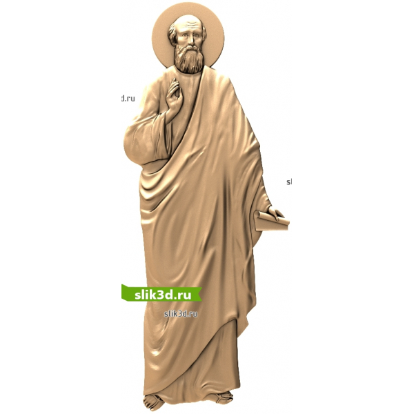Апостол Петр - 3D модель для ЧПУ станка (STL)