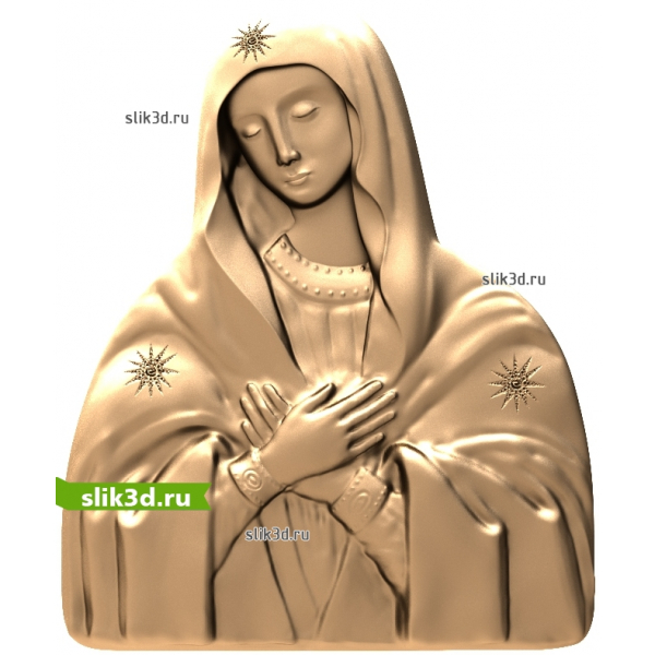 Икона Умягчение злых сердец 3D модель STL для ЧПУ