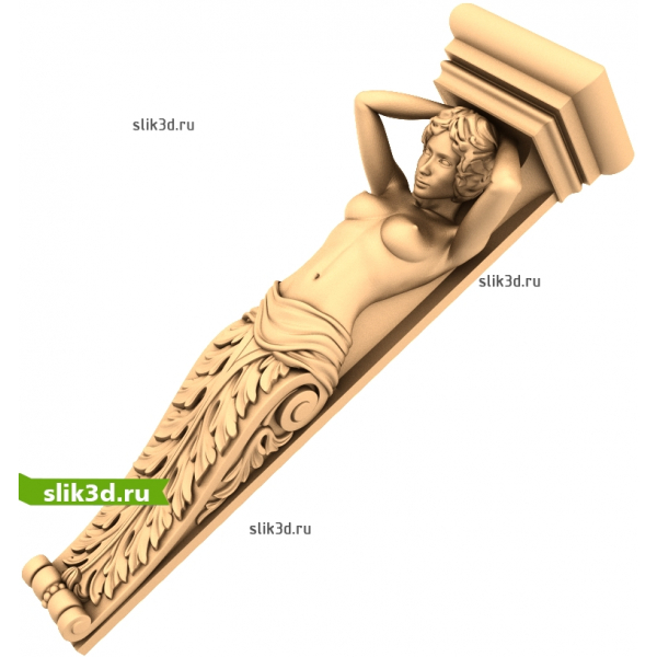 Кронштейн с Женщиной - 3D модель STL