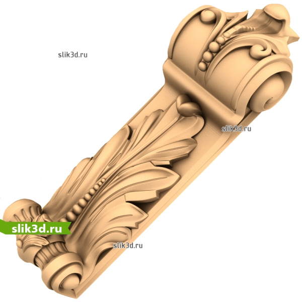 3D модель кронштейн Элегантность барокко для ЧПУ