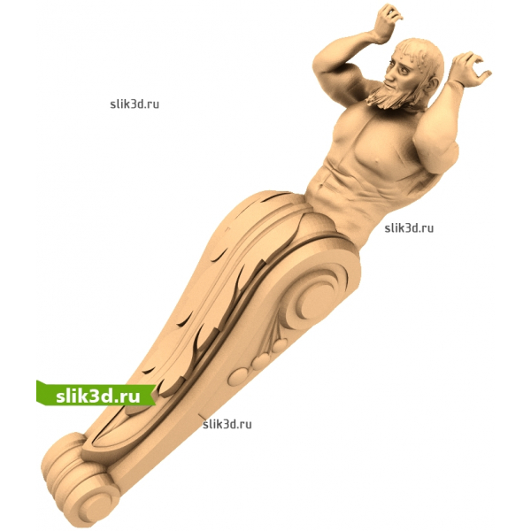 Кронштейн Атлант - 3D STL модель для ЧПУ