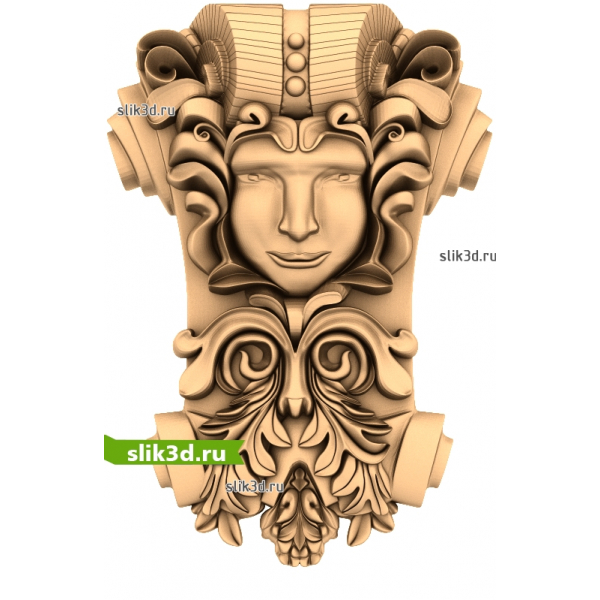 Кронштейн с Изящной Маской - 3D STL модель для ЧПУ