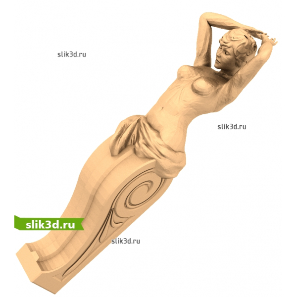 3D модель кронштейна Грация в формате STL для ЧПУ