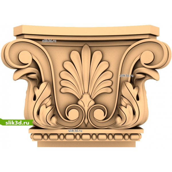 Капитель с Акантовыми Волютами - 3D STL Модель для ЧПУ