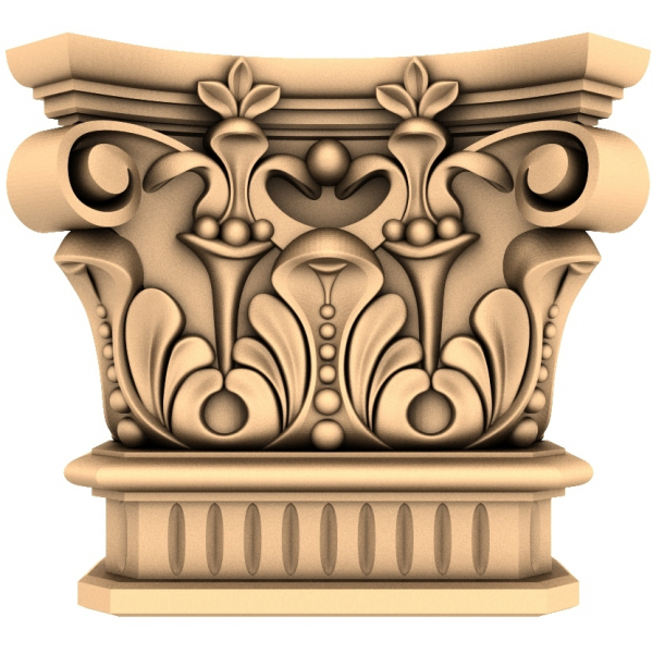 Коринфская капитель - 3D модель для ЧПУ