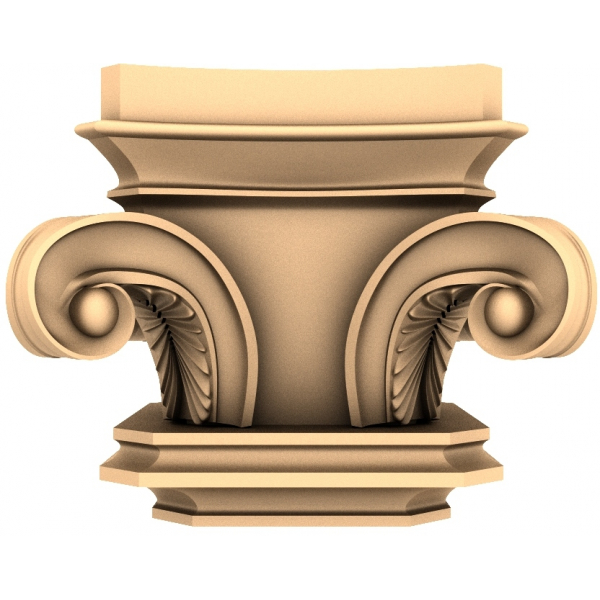 Ионическая Капитель 3D Модель для ЧПУ