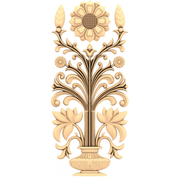 Цветочная аранжировка - уникальная 3D модель для ЧПУ