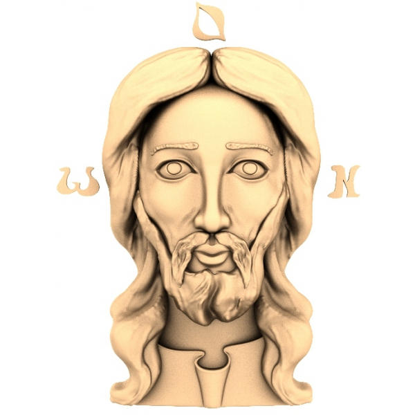 Лик Иисуса Христа - 3D STL модель для ЧПУ