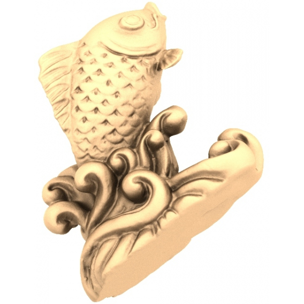 3D модель STL Карп на волне для ЧПУ
