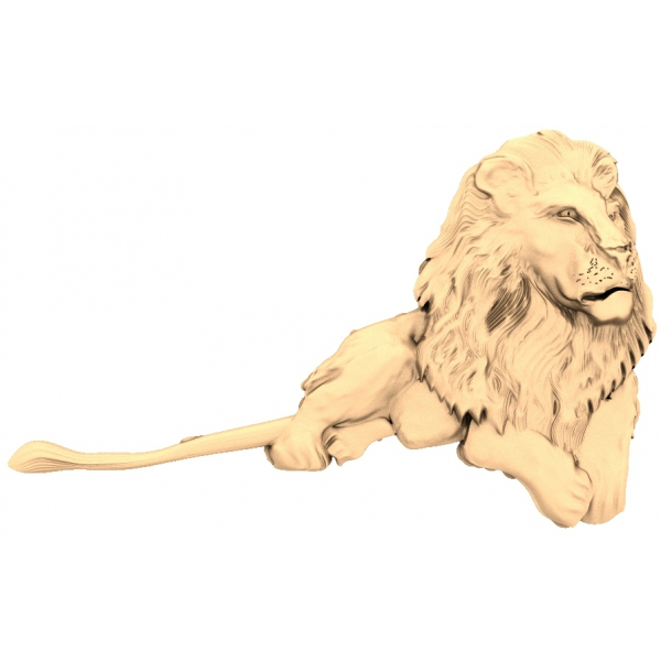 3D модель Лежащий Лев STL для ЧПУ