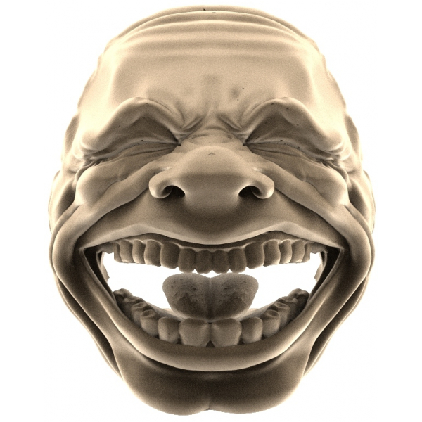 Маска Хохотуна - 3D модель для ЧПУ
