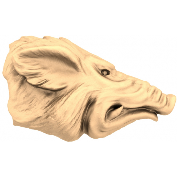 3D модель головы дикого кабана для ЧПУ