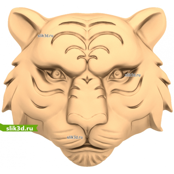 Маска Тигра - 3D модель для ЧПУ