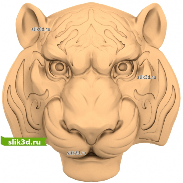 3D Модель Грозного Тигра для ЧПУ Фрезера
