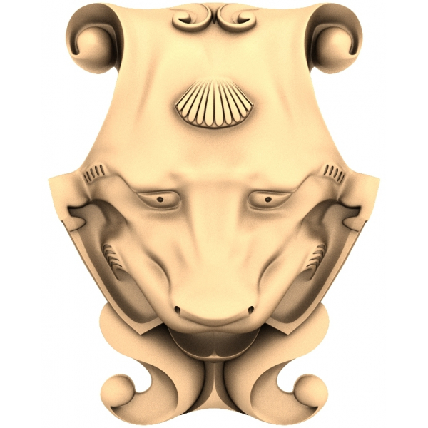 3D модель Геральдическая кошка для ЧПУ