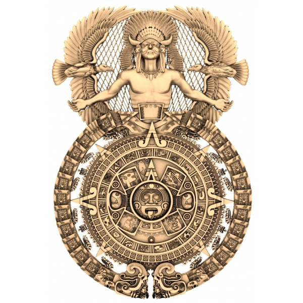 3D модель Календарь Майя в формате STL для ЧПУ
