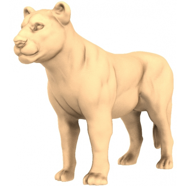 3D Модель Львицы в STL Формате для ЧПУ
