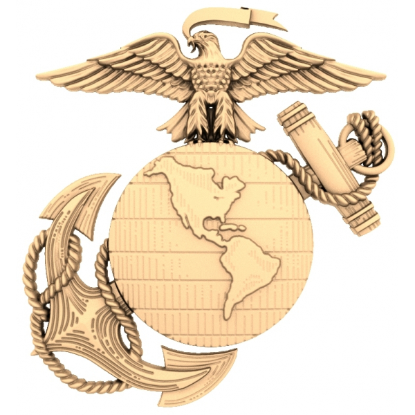 Герб Корпуса морской пехоты США 3D STL модель